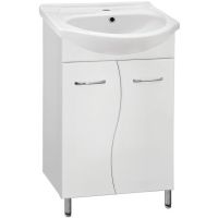 Тумба под раковину Style Line Эко Стандарт 12 55 ЛС-000010055 Белый глянец — фото 1, Мебель для ванной