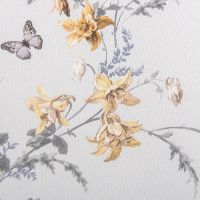Обои Andrea Rossi Gavi 54373-1 Винил на флизелине (1,06*10) Белый/Бежевый/Серый, Бабочки/Цветы — фото 2, Обои для стен