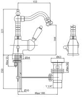 Товар: Смеситель для биде Cezares Vintage VINTAGE-BSM2-03/24-Sw Золото 24 карат - фото 2 Смеситель для биде Cezares Vintage VINTAGE-BSM2-03/24-Sw Золото 24 карат — фото 2, Смесители