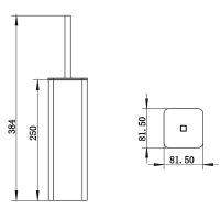 Товар: Ершик для унитаза Whitecross Cubo gunmetal CU2474GM Оружейная сталь - фото 2 Ершик для унитаза Whitecross Cubo gunmetal CU2474GM Оружейная сталь — фото 2, Ершики для унитаза