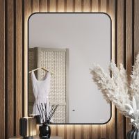 Зеркало Bond Loft 60x80 M35ZE-6080 с подсветкой Черное глянцевое с бесконтактным выключателем — фото 4, Зеркала в ванную комнату