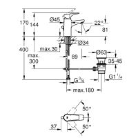 Смеситель для раковины Grohe Bauflow Хром арт-23751000 — фото 3, Смесители для раковины