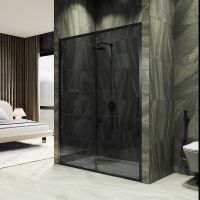 Товар: Душевая дверь Maybah Glass MGD-1284-6 1200x1950 раздвижная профиль Черный стекло графитовое - фото 1 Душевая дверь Maybah Glass MGD-1284-6 1200x1950 раздвижная профиль Черный стекло графитовое — фото 1, Душевые двери в нишу