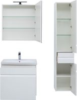 Тумба под раковину Aquanet Палермо 60 подвесная Белый глянец арт-203934 — фото 6, Тумбы под раковину