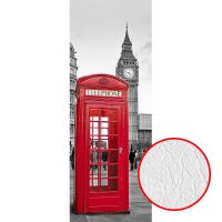 Фотообои Divino A-070 Фактура фреска Винил на флизелине (1*2,7) Серый/Красный, Город — фото 1, Обои для стен