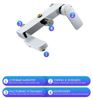 Товар: Душевая система Gappo G48 G2448 Белая Хром - фото 13 Душевая система Gappo G48 G2448 Белая Хром — фото 13, Душевое оборудование. Душевая программа