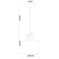 Товар: Подвесной светильник Artelamp Passero Белый арт-A8029SP-1WH - фото 4 Подвесной светильник Artelamp Passero Белый арт-A8029SP-1WH — фото 4, Подвесные светильники