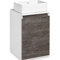 Тумба под раковину Runo Бари 40 00-00001376 подвесная Железный камень Белая — фото 1, Мебель для ванной