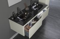 Товар: Тумба с раковиной Orka Lisbon 130 5001441 подвесная Кашемировая матовая - фото 3 Тумба с раковиной Orka Lisbon 130 5001441 подвесная Кашемировая матовая — фото 3, Мебель для ванной