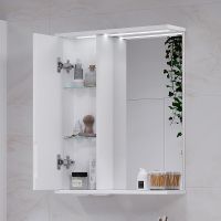 Зеркало со шкафом Volna Joli 50 L zsJOLI50.L-01 с подсветкой Белое — фото 2, Зеркальные шкафы в ванную