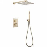 Душевая система Abber Daheim AF8251G с термостатом Золото матовое — фото 1, Душевое оборудование. Душевая программа