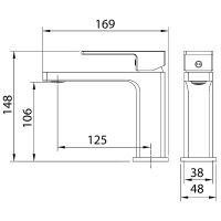 Смеситель для раковины Grossman Style 510.K35.05.320 Золото брашированное — фото 5, Смесители