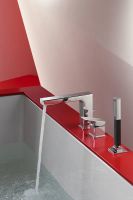 Смеситель на борт ванны Jacob Delafon Strayt E37337-CP Хром Черный — фото 2, Смесители на борт ванны