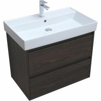 Тумба под раковину Aquanet Nova Lite 75 287895 подвесная Дуб черный — фото 4, Тумбы под раковину