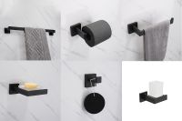 Набор аксессуаров для ванной Boch Mann CR-F25B BM9641 Черный матовый — фото 3, Наборы аксессуаров для ванной комнаты