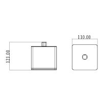 Стакан для ватных дисков Boheme 10964-W-G Белый Золото — фото 2, Аксессуары для ванной