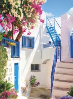 Фреска Ortograf Городской пейзаж 50058 Фактура бархат FX Флизелин (2*2,7) Белый/Голубой, Город — фото 2, Фрески