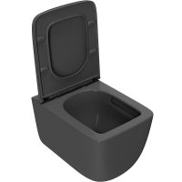 Унитаз Point Меркурий подвесной Графит матовый с сиденьем Микролифт арт-PN41831GM — фото 4, Подвесные унитазы