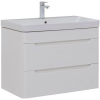 Тумба с раковиной Aquanet София 80 274192 подвесная Белый глянец — фото 1, Мебель для ванной