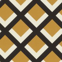 Обои RASCH Denzo II 401943 Винил на флизелине (0,53*10,05) Желтый/Черный/Белый, Ромб — фото 1, Обои для стен