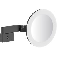 Косметическое зеркало Timo Petruma 15276/03 с подсветкой Черное матовое — фото 1, Косметические зеркала