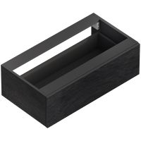 Тумба Cezares Cadro 70 CADRO-70-1C-SO-NR-BLUM подвесная Nero — фото 1, Комоды и тумбы для ванной комнаты