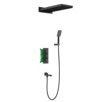 Душевая система Timo Petruma SX-5079/03SM с термостатом Черный — фото 1, Душевое оборудование. Душевая программа