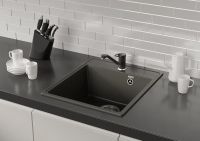 Кухонная мойка Ulgran Quartz Forte 425-04 Платина — фото 2, Кухонные мойки