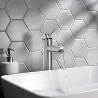 Смеситель для раковины Ростовская Мануфактура Сантехники SUS124-001F-2 Нержавеющая сталь — фото 5, Смесители