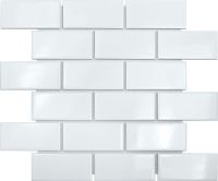 Керамическая мозаика StarMosaic Brick White Glossy A32000/A1001G 29,1x29,5 см — фото 1, Мозаика