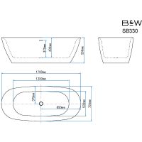 Товар: Акриловая ванна Black&White Swan SB330 Grey 170x75 330SBGR Серая матовая Белая без гидромассажа - фото 5 Акриловая ванна Black&White Swan SB330 Grey 170x75 330SBGR Серая матовая Белая без гидромассажа — фото 5, Ванны
