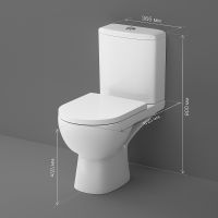 Товар: Унитаз компакт AM.PM Sunny FlashClean C85C8600SC с бачком и сиденьем Микролифт - фото 8 Унитаз компакт AM.PM Sunny FlashClean C85C8600SC с бачком и сиденьем Микролифт — фото 8, Напольные унитазы