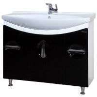 Тумба под раковину Bellezza Лагуна 105 4632118110041 Черная — фото 1, Тумбы под раковину