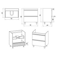 Товар: Тумба с раковиной Misty Ингрид 75 УТ000015041 Белая - фото 7 Тумба с раковиной Misty Ингрид 75 УТ000015041 Белая — фото 7, Мебель для ванной