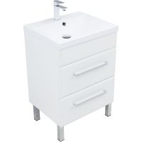 Тумба под раковину Aquanet Лукка 58 302396 подвесная Белая глянцевая — фото 4, Тумбы под раковину