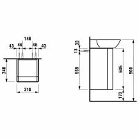 Товар: Тумба под раковину Laufen Ino 32 R 4.2535.2.030.171.1 подвесная Темный орех - фото 4 Тумба под раковину Laufen Ino 32 R 4.2535.2.030.171.1 подвесная Темный орех — фото 4, Тумбы под раковину