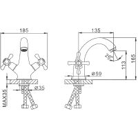 Смеситель для раковины Frap H732 F10732-B Хром — фото 4, Смесители для раковины