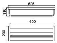 Полка для полотенец Timo Selene 14058/03 Черный — фото 3, Полки для полотенец