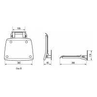 Сиденье для душа Ravak Ovo-B Clear/Black B8F0000045 Прозрачное Черное — фото 3, Сиденья