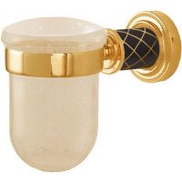 Стакан для зубных щеток Boheme Murano 10904-B-G Золото Черный — фото 1, Мыльницы