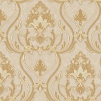 Обои Bernardo Bartalucci Gabriella 84132-5 Винил на флизелине (1,06*10,05) Бежевый, Дамаск — фото 1, Обои для стен