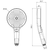Товар: Ручной душ Whitecross Y gunmetal TOP-GM Оружейная сталь - фото 2 Ручной душ Whitecross Y gunmetal TOP-GM Оружейная сталь — фото 2, Душевое оборудование. Душевая программа