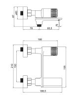 Смеситель для ванны Orange Push Хром арт-M01-100cr — фото 6, Смеситель для ванны