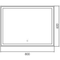Зеркало Abber See 80 с подсветкой с сенсорным выключателем и диммером арт-AG6116S — фото 3, Зеркала в ванную комнату