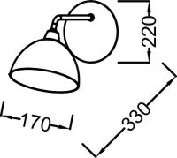 Светильник Jacob Delafon Odeon Rive Gauche EB2575-NF Черный — фото 5, Светильники в ванную