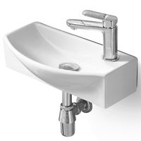 Раковина SantiLine 46 SL-2013L Белая — фото 1, Мини-раковины