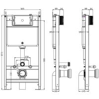 Инсталляция Timo TWC-01 для унитаза без клавиши смыва — фото 2, Инсталляции для унитазов