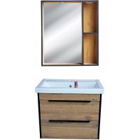 Зеркало Bellezza Бруно 70 4612211030491 с подсветкой Табакко — фото 4, Мебель для ванной