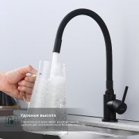 Смеситель для кухни Splenka S201.4406.06 Черный матовый — фото 5, Смесители для кухни