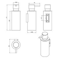 Дозатор для жидкого мыла Langberger Black Edition 73569-BP Черный матовый — фото 2, Дозаторы